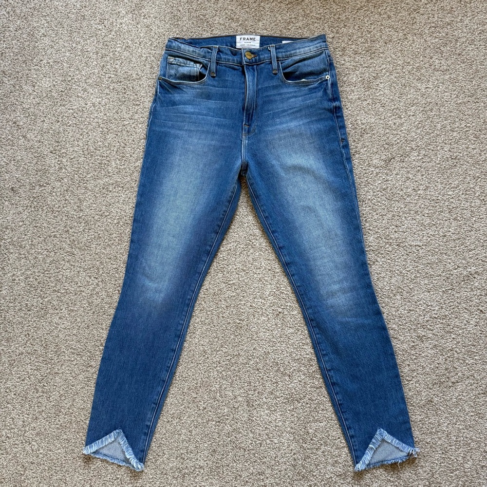 Frame Denim Blue Skinny Jeans